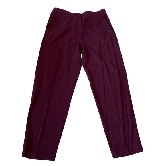 St John Milano Knit Slim Ankle Pant Burgundy Red $595 8 New Without Tags - Picture 1 of 8